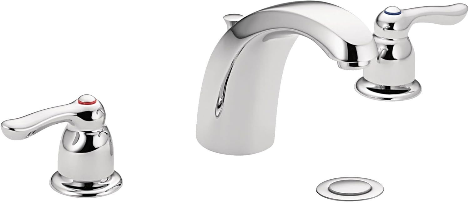 image:imageMoen Chateau Chrome TwoHandle Low Arc Centerset Bathroom Faucet 4945