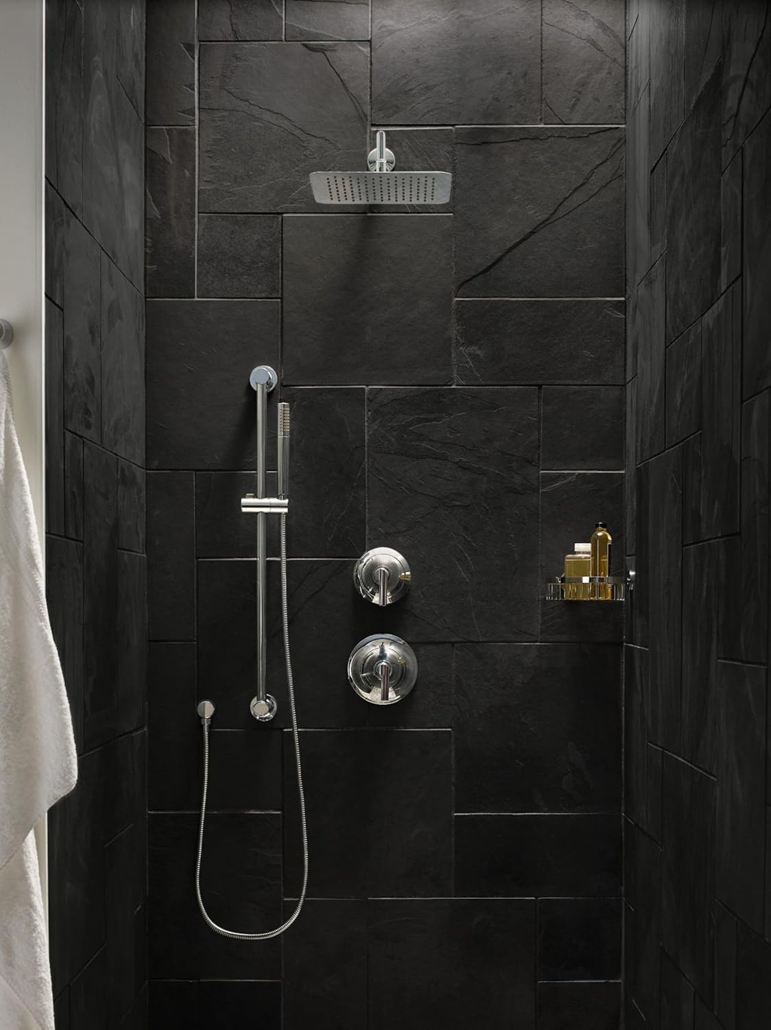 image:imageMoen Chrome Bathroom 12Inch Wide Razor Thin Rain Shower Head S1004