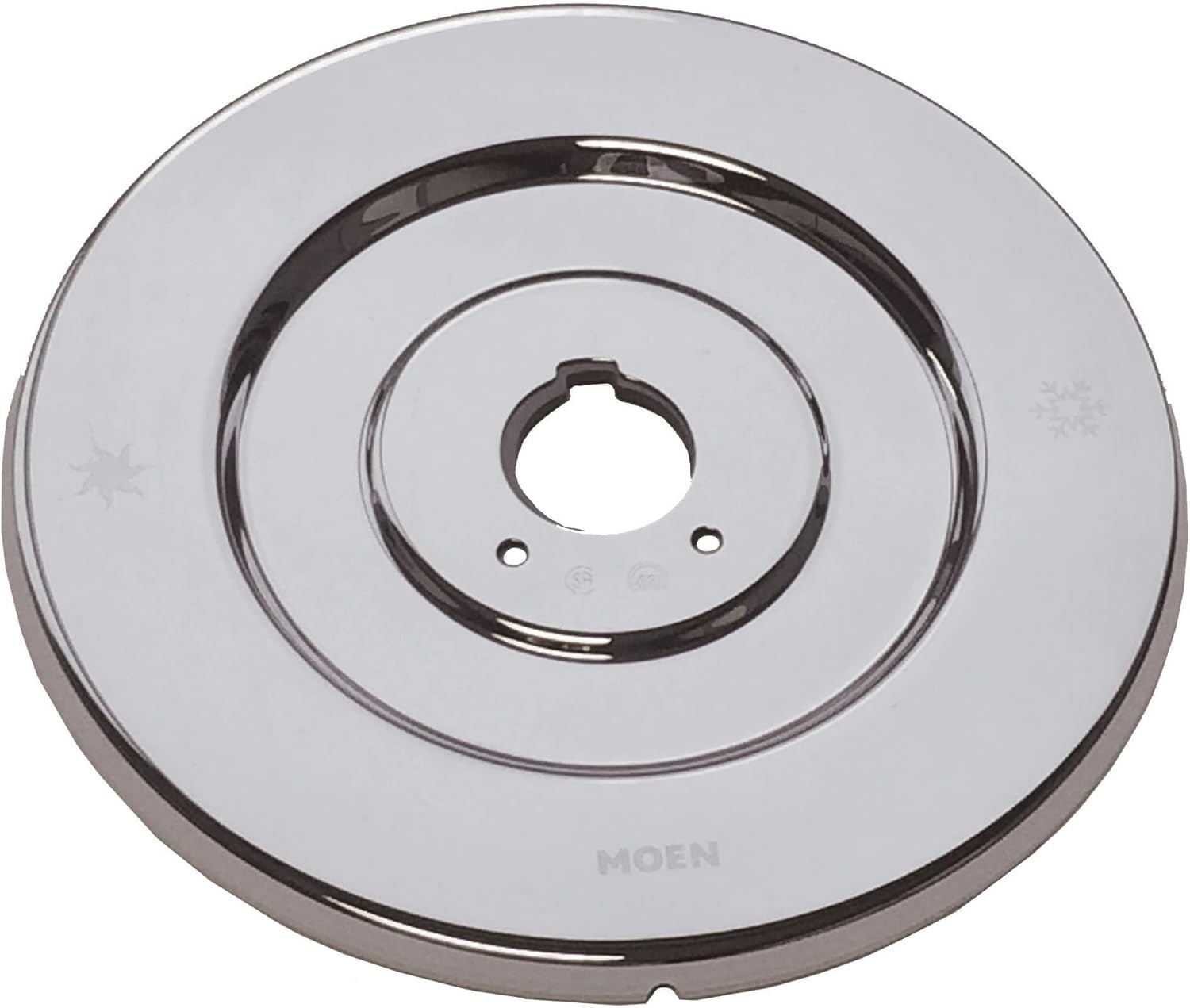 image:imageMoen Chrome Chateau Collection Replacement Escutcheon Pate for OneHandle Tub and Shower Faucets 16090