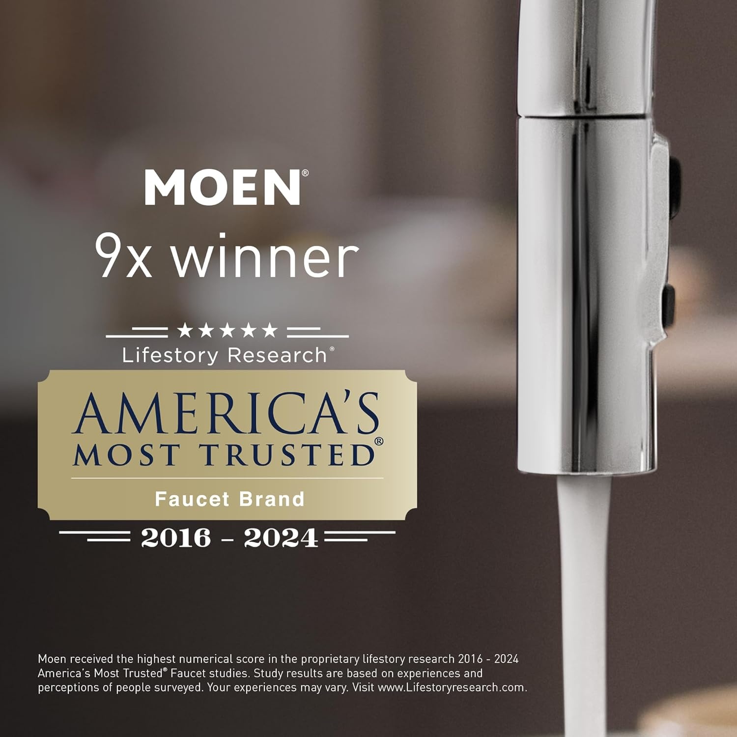 image:imageMoen Chrome EcoPerformance Detachable Handheld Showerhead with 69InchLong Hose Featuring 24Inch Slide Bar 3668EPBrushed Nickel