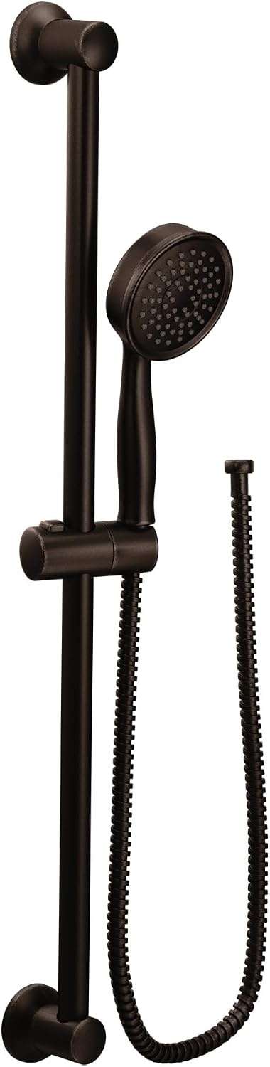 image:imageMoen Chrome EcoPerformance Detachable Handheld Showerhead with 69InchLong Hose Featuring 24Inch Slide Bar 3668EPOil Rubbed Bronze
