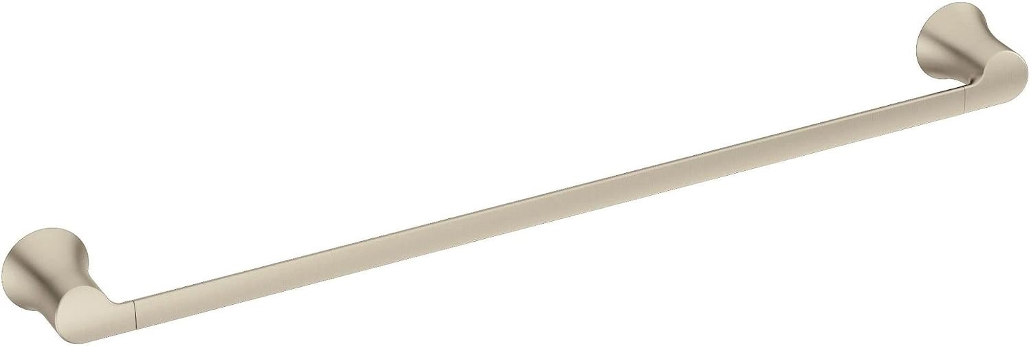 image:imageMoen Doux Matte Black 24Inch Single Towel Bar YB0224BLBrushed Nickel