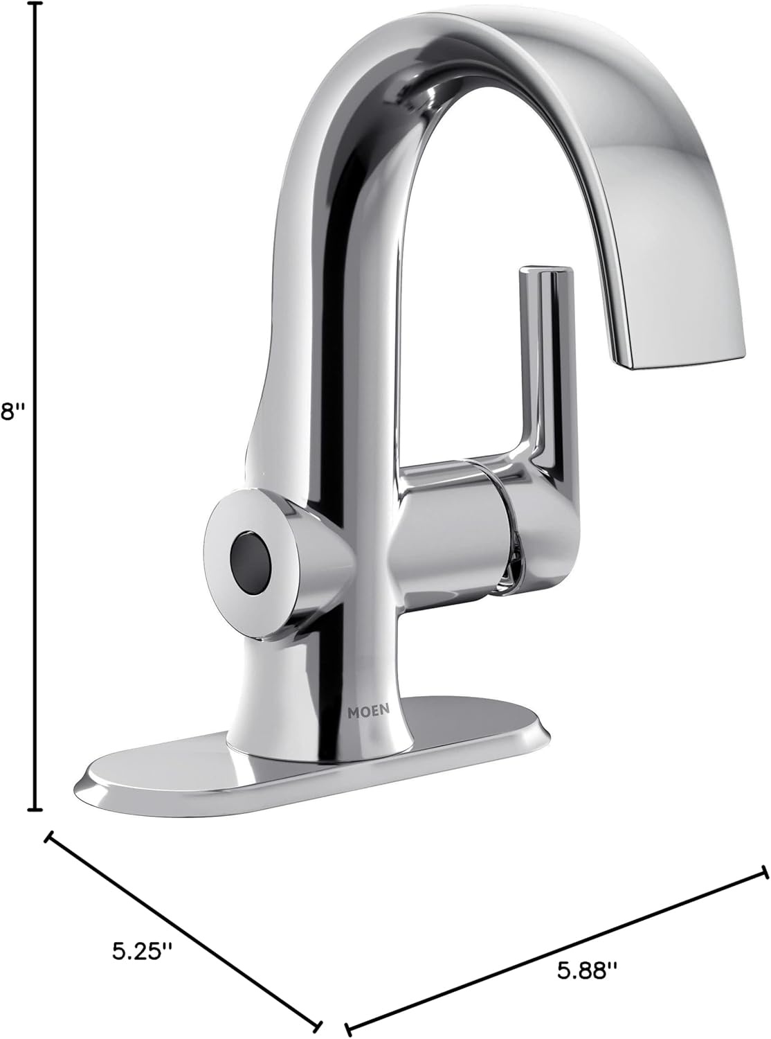 image:imageMoen Doux Matte Black Motionsense Wave Touchless Single Handle Bathroom Sink Faucet S6910EWBLChrome