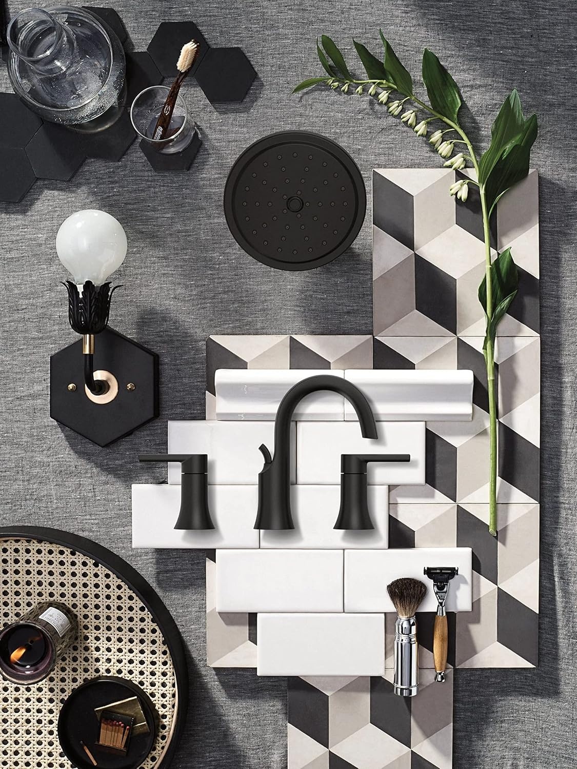 image:imageMoen Doux Matte Black PosiTemp Shower Only Kit Valve Required TS2202BLMatte Black