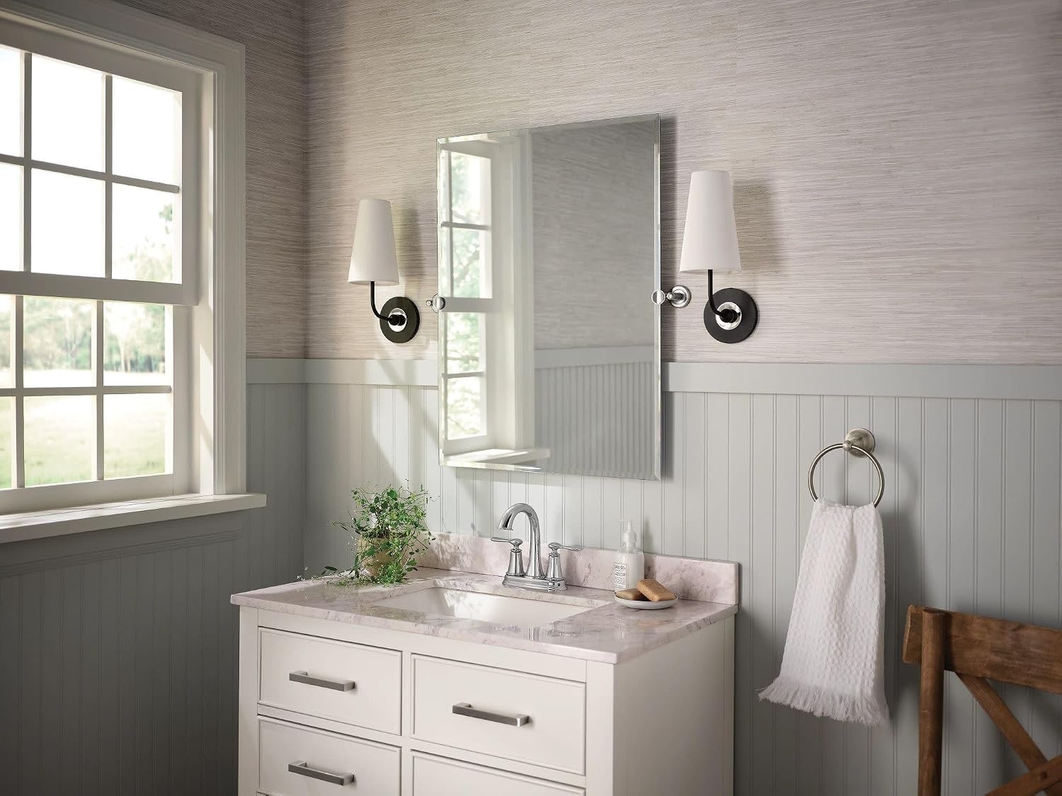 image:imageMoen Ellicott Chrome TwoHandle Centerset Bathroom Faucet with Drain Assembly 84092Chrome