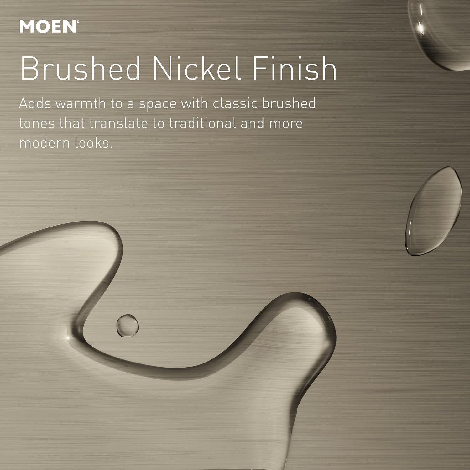image:imageMoen Eva Brushed Nickel TwoHandle 4Inch Centerset Bathroom Faucet with Drain Assembly Bathroom Faucets for Sink 3Hole 6410BNBrushed Nickel
