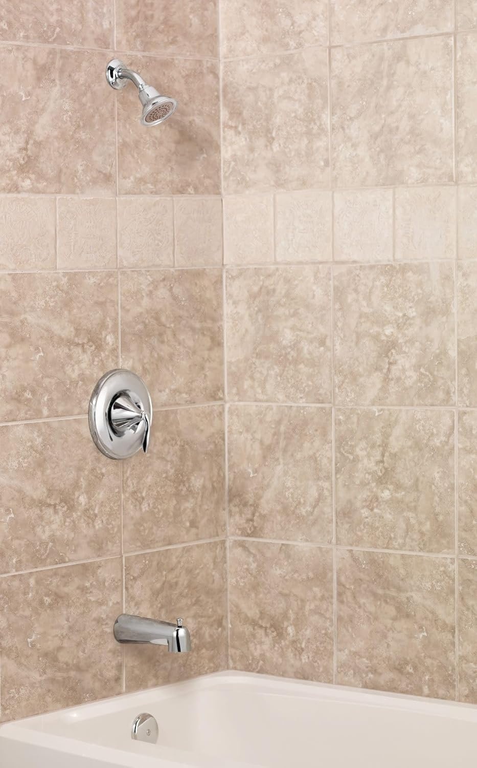 image:imageMoen Eva Chrome PosiTemp Tub and Shower Trim Kit Valve Required T2133Brushed Nickel