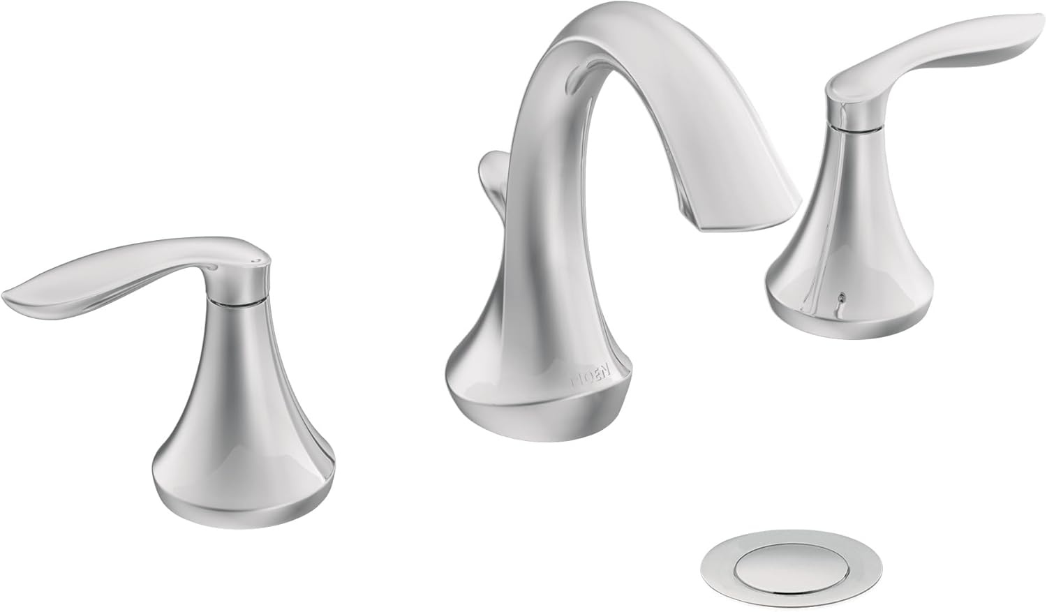 image:imageMoen Eva OilRubbed Bronze TwoHandle High Arc Widespread Bathroom Sink Faucet for 3Hole Setups with Valve Included TV6420ORBChrome