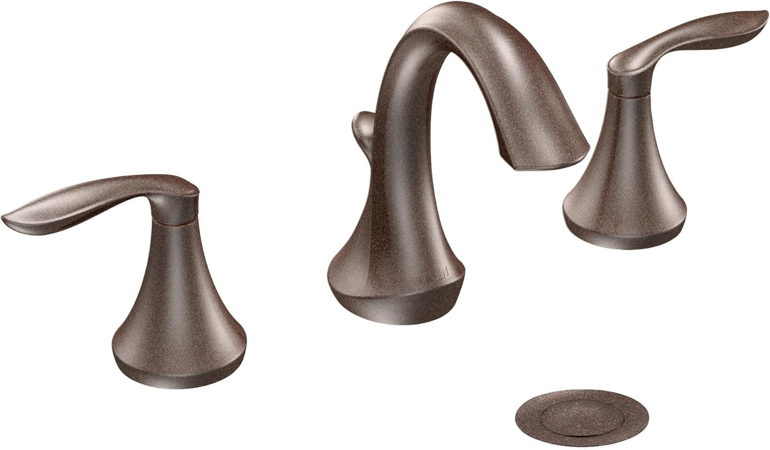 image:imageMoen Eva OilRubbed Bronze TwoHandle High Arc Widespread Bathroom Sink Faucet for 3Hole Setups with Valve Included TV6420ORBOil Rubbed Bronze