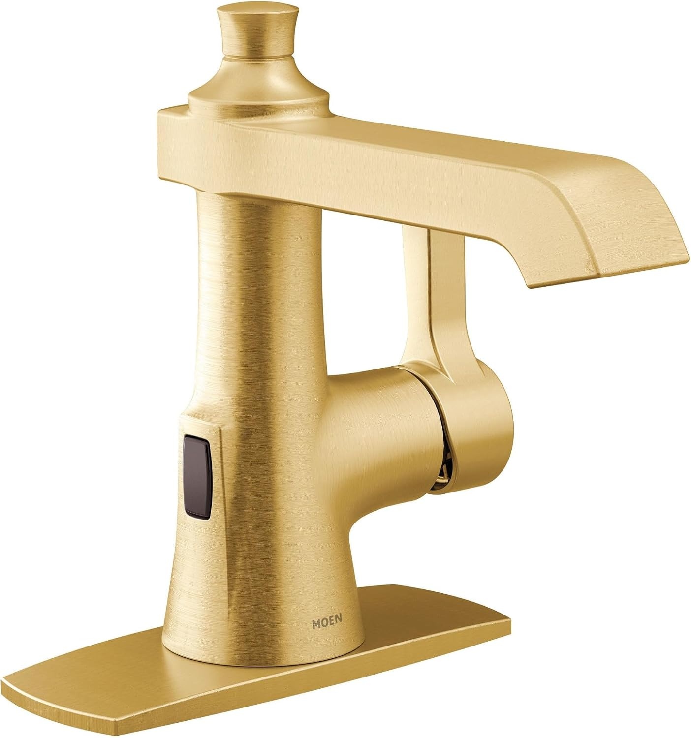 image:imageMoen Flara Brushed Gold Motionsense Wave Touchless Single Handle Bathroom Sink Faucet S6981EWBG