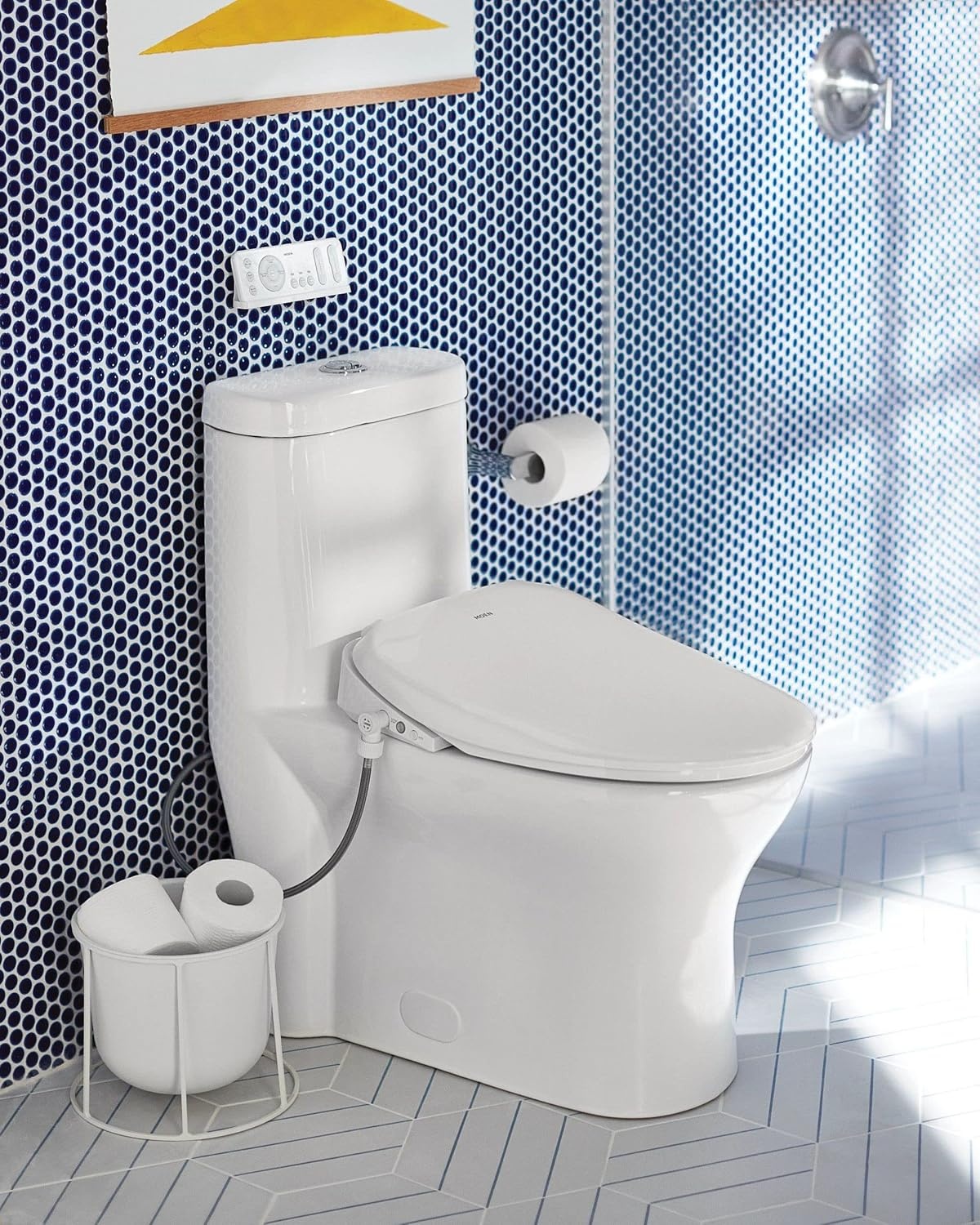 image:imageMoen Genta LX Brushed Nickel Modern Wall Mount Pivoting Toilet Paper Holder Modern Toilet Roll Holder for Bathroom BH3808BNChrome