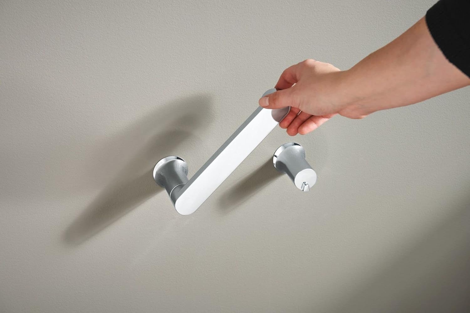 image:imageMoen Genta LX Brushed Nickel Modern Wall Mount Pivoting Toilet Paper Holder Modern Toilet Roll Holder for Bathroom BH3808BNChrome
