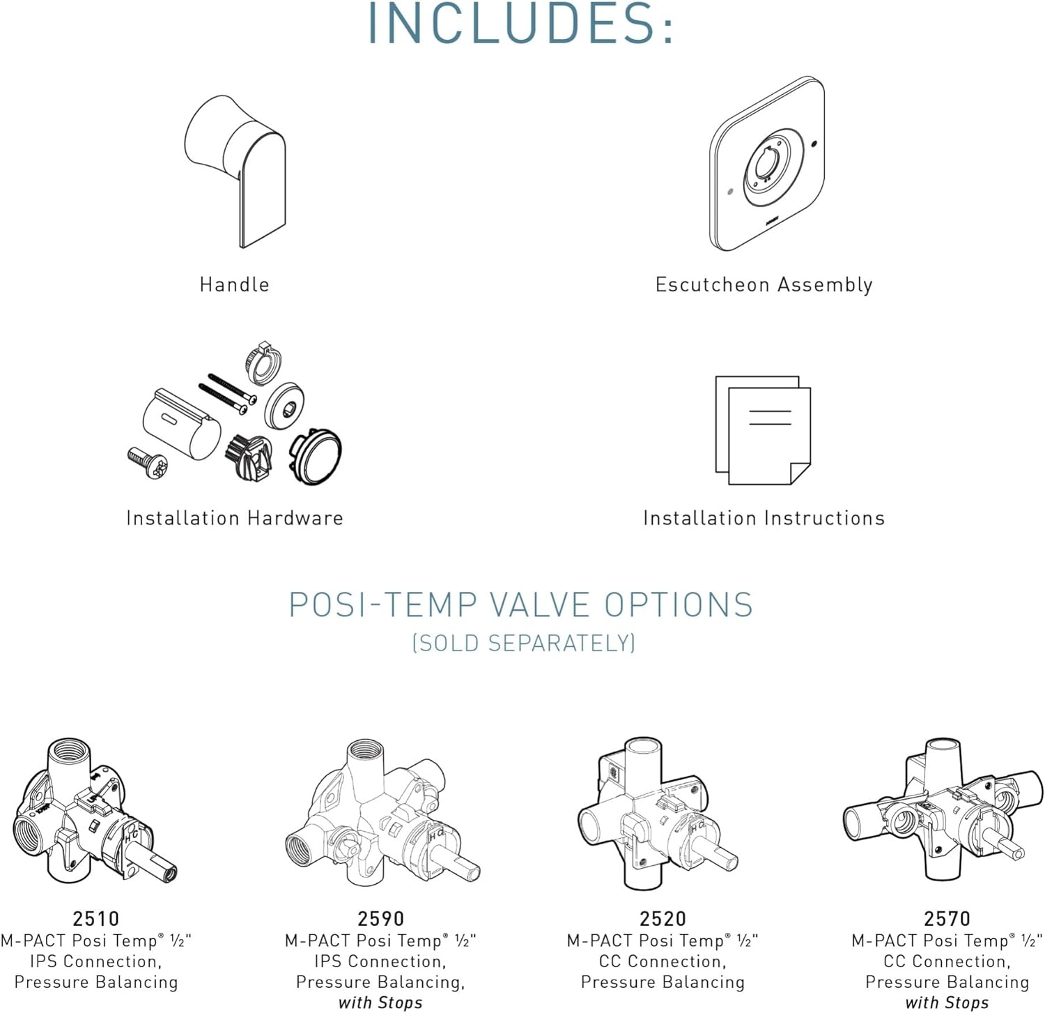 image:imageMoen Genta LX Chrome 1Handle PosiTemp Pressure Balancing Modern Valve Trim Kit Valve Required T2471Bronzed Gold