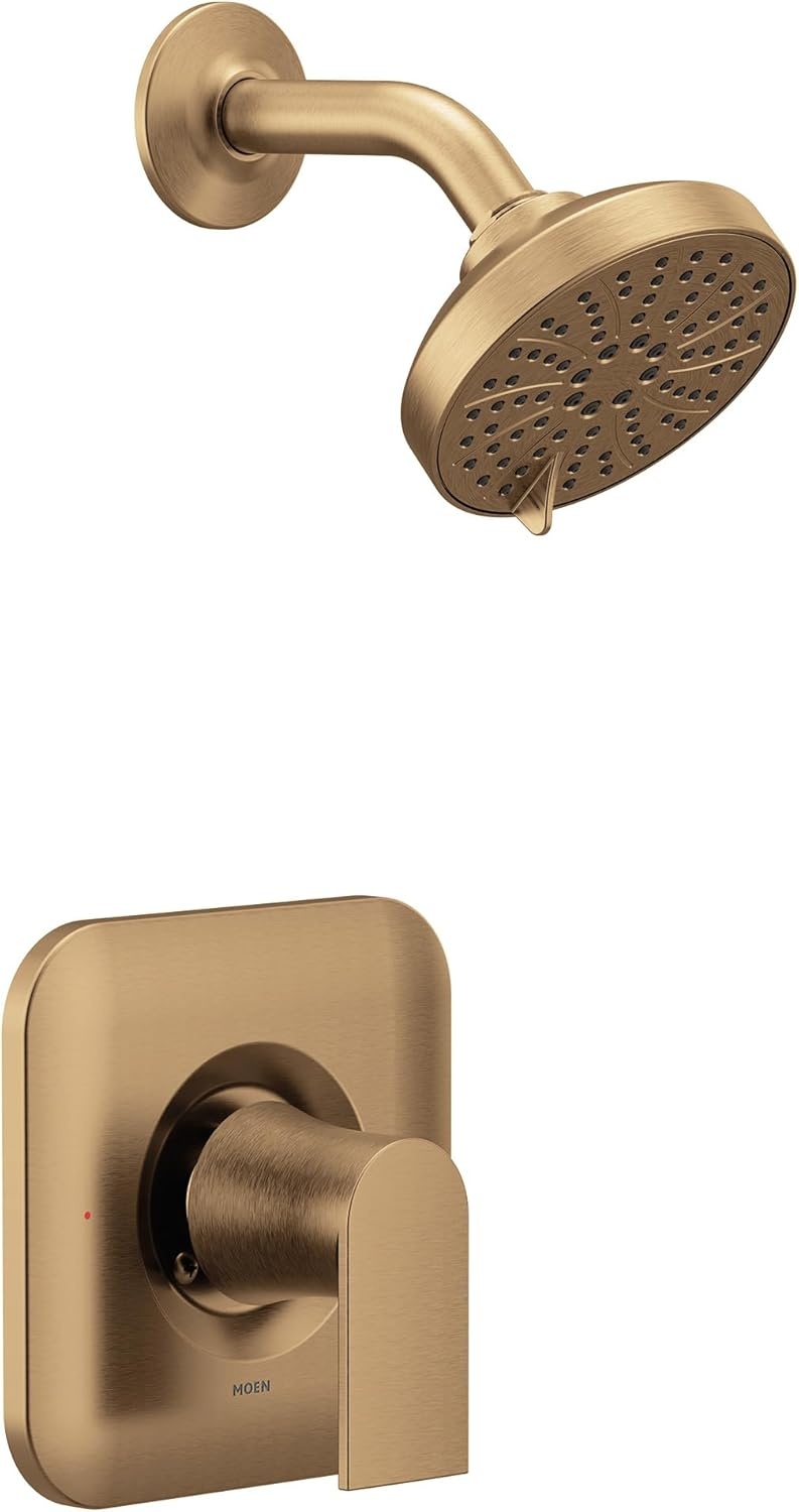 image:imageMoen Genta LX Chrome 1Handle PosiTemp Pressure Balancing Modern Valve Trim Kit Valve Required T2471Bronzed Gold