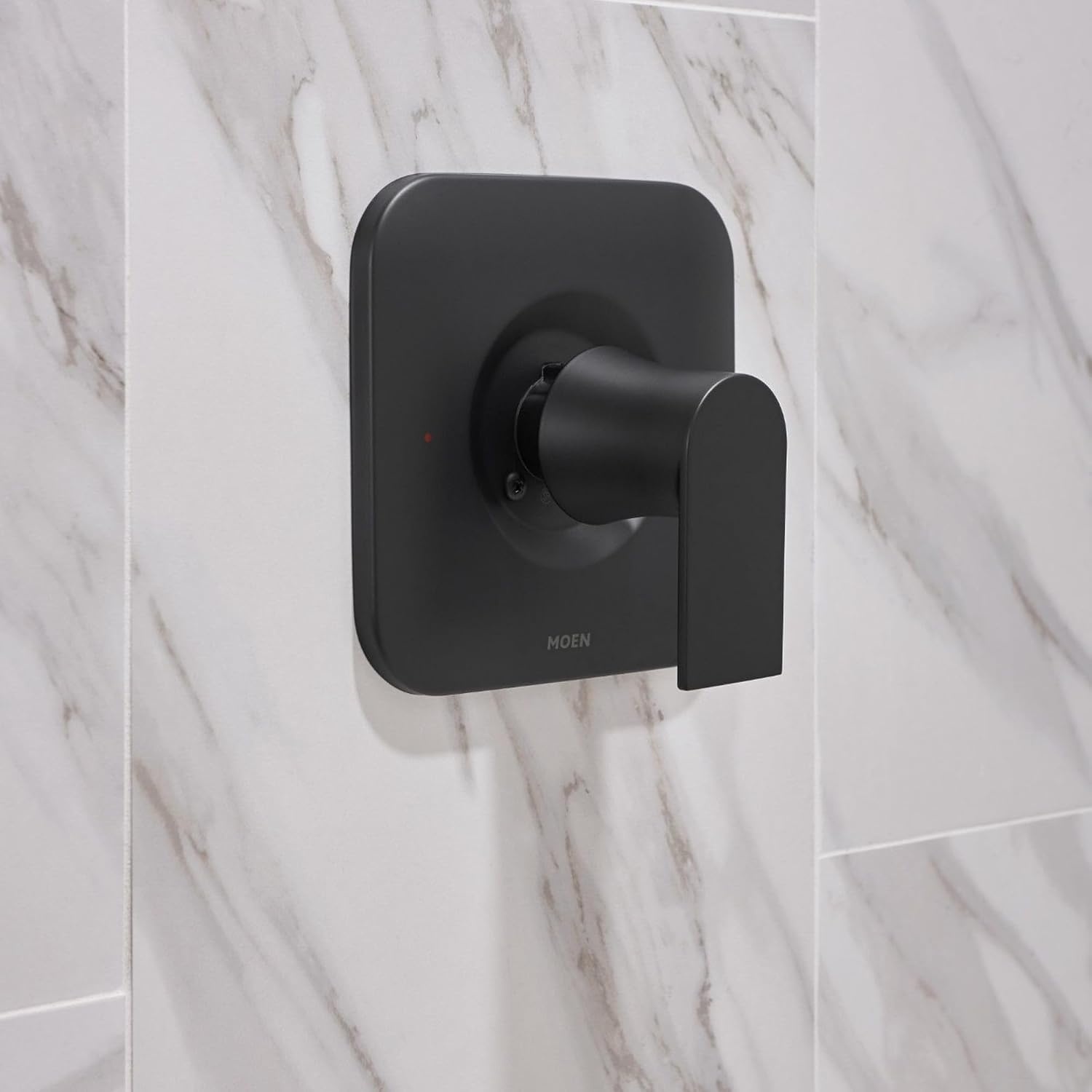 image:imageMoen Genta LX Matte Black Pressure Balancing Modern Shower Set with Showerhead Lever Handle and Tub Spout PosiTemp Valve Required T2473EPBLMatte Black