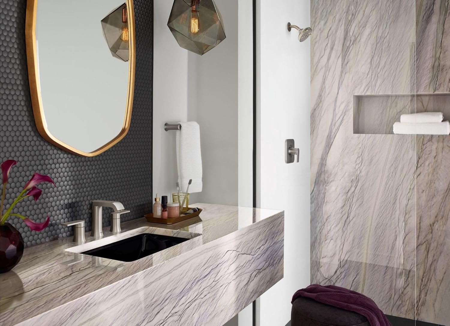 image:imageMoen Genta LX Modern Single Kitchen or Bathroom Towel Bar 68Inch Brushed Nickel BH3886BNBrushed Nickel