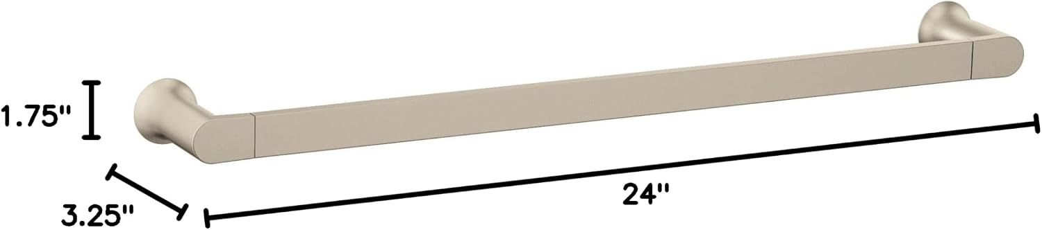 image:imageMoen Genta LX Modern Single Kitchen or Bathroom Towel Bar 68Inch Brushed Nickel BH3886BNBrushed Nickel