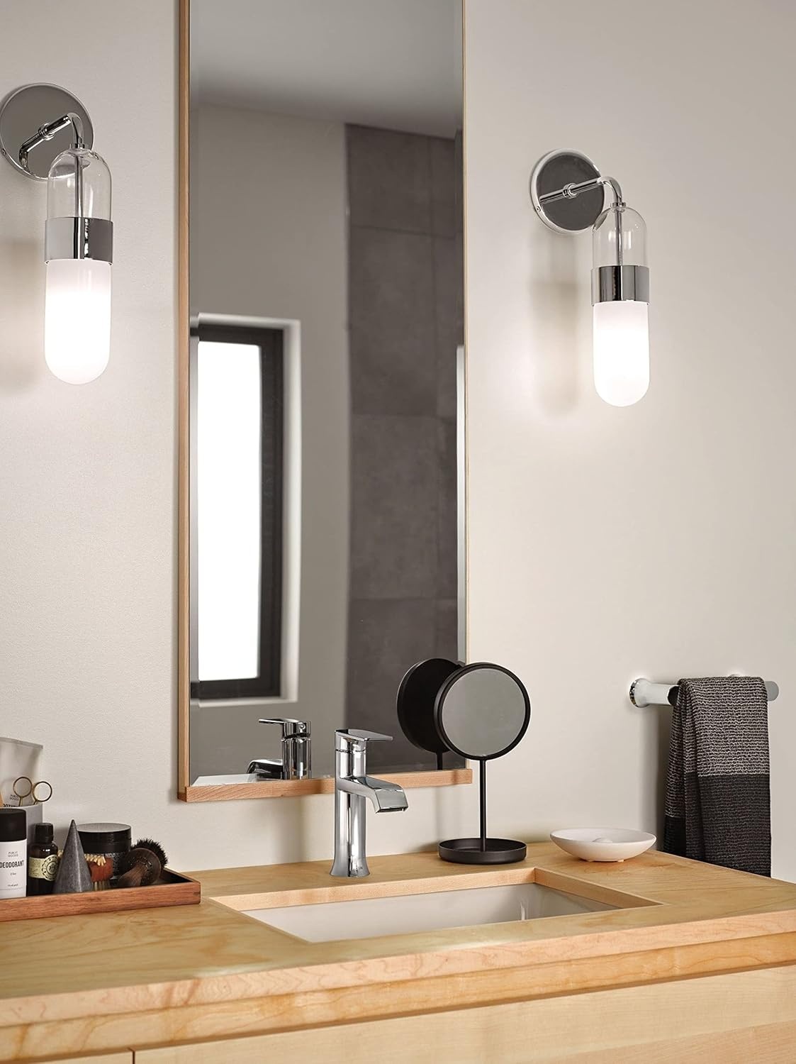 image:imageMoen Genta LX Modern Single Kitchen or Bathroom Towel Bar 68Inch Brushed Nickel BH3886BNChrome