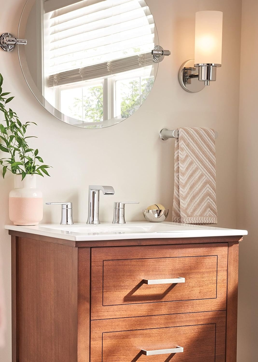 image:imageMoen Genta LX Modern Single Kitchen or Bathroom Towel Bar 68Inch Brushed Nickel BH3886BNChrome