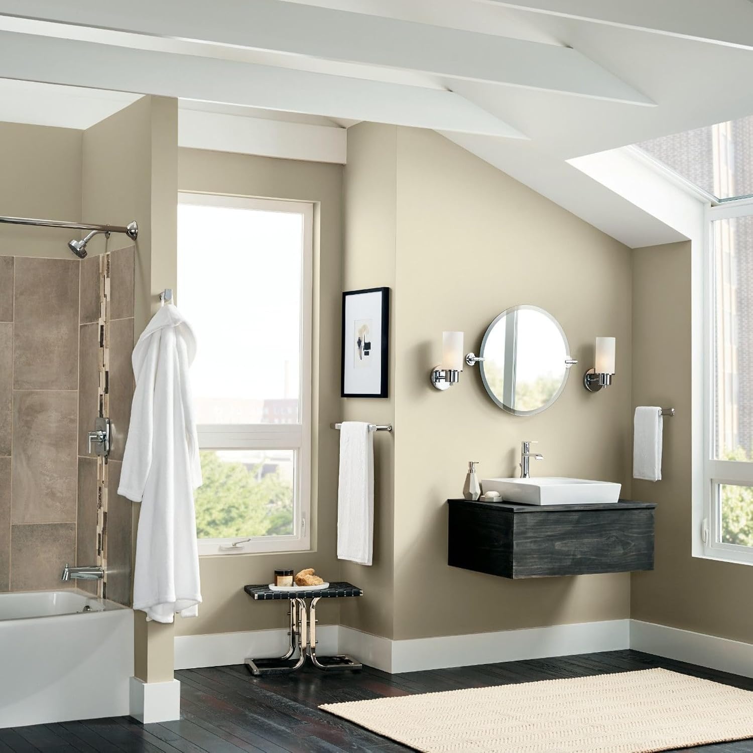 image:imageMoen Genta LX Modern Single Kitchen or Bathroom Towel Bar 68Inch Brushed Nickel BH3886BNChrome