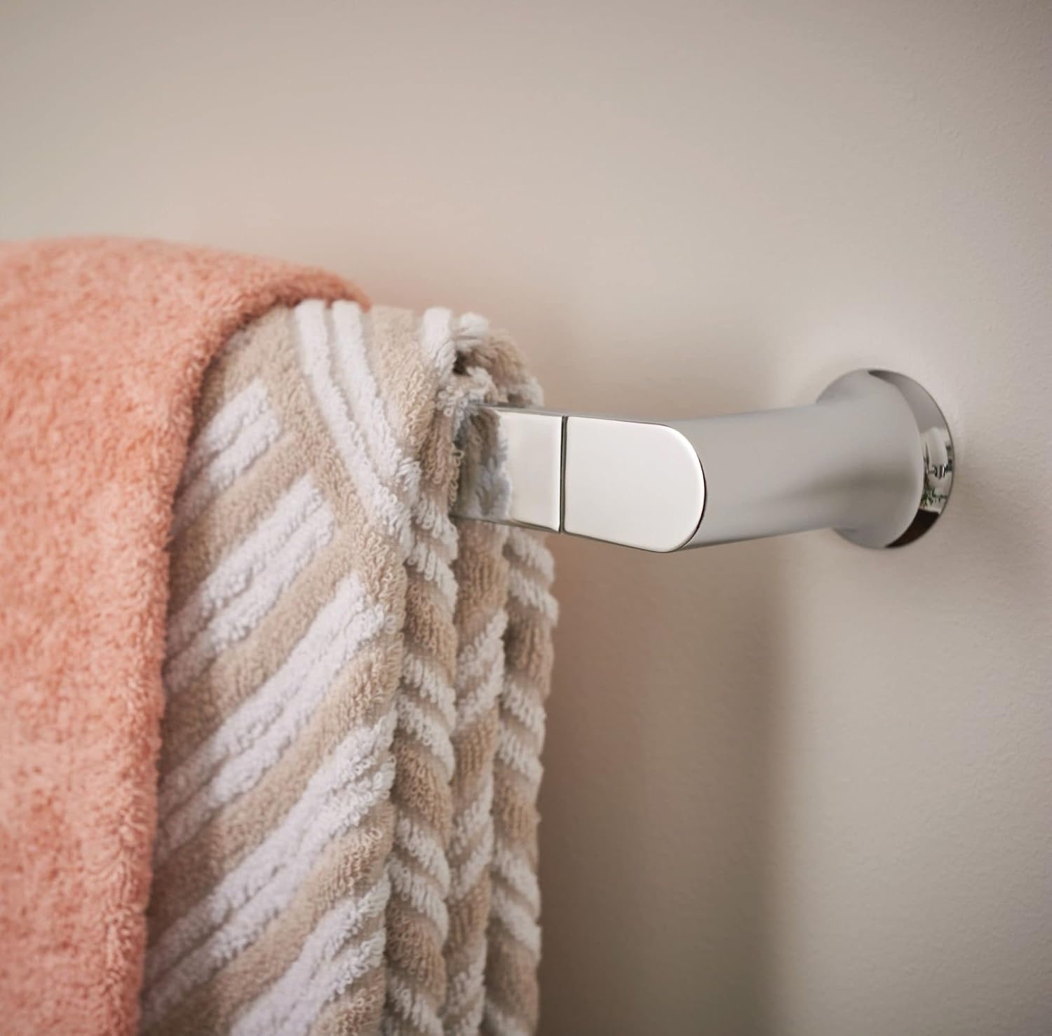 image:imageMoen Genta LX Modern Single Kitchen or Bathroom Towel Bar 68Inch Brushed Nickel BH3886BNChrome