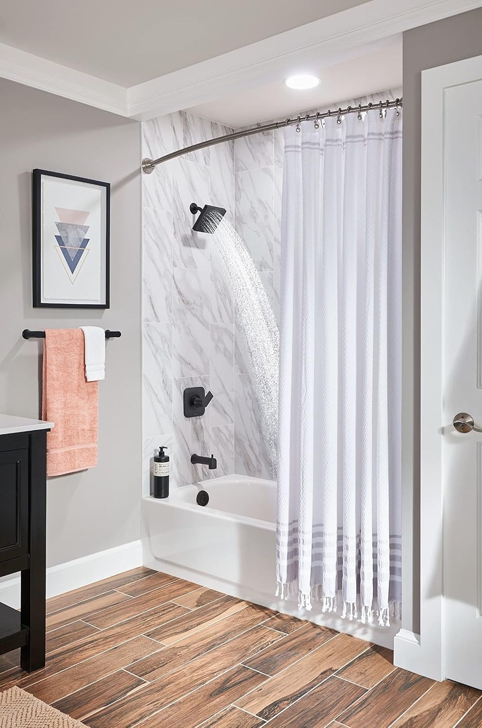 image:imageMoen Genta LX Modern Single Kitchen or Bathroom Towel Bar 68Inch Brushed Nickel BH3886BNMatte Black