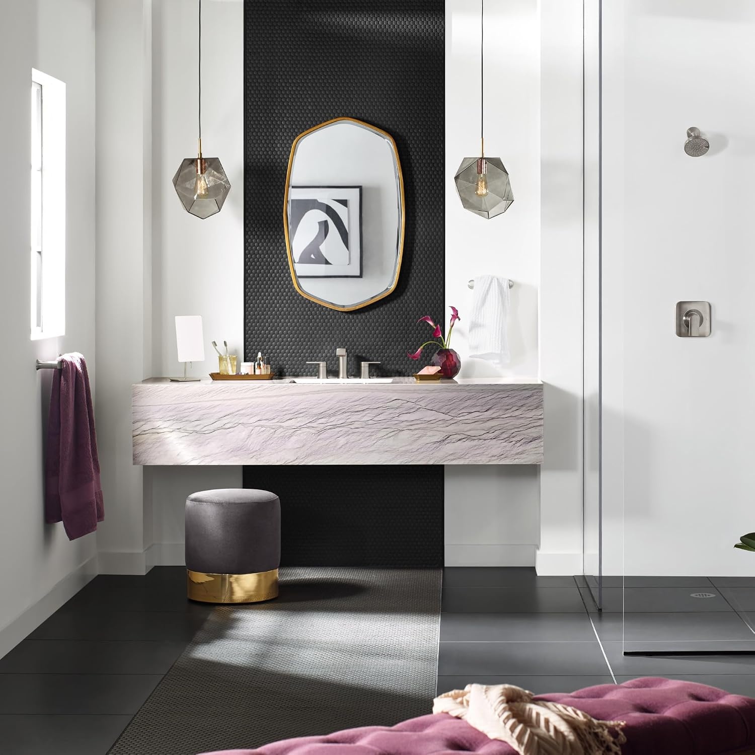 image:imageMoen Genta LX TwoHandle High Arc Widespread Bathroom Sink Faucet for 3Hole Setups Valve Included Brushed Nickel TV6708BNBrushed Nickel