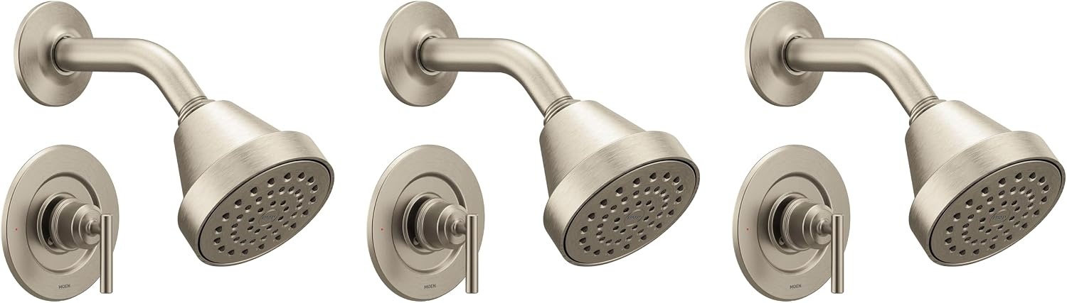 image:imageMoen Gibson Chrome PosiTemp Pressure Balancing EcoPerformance Modern Shower Trim Valve Required T2902EPBrushed Nickel