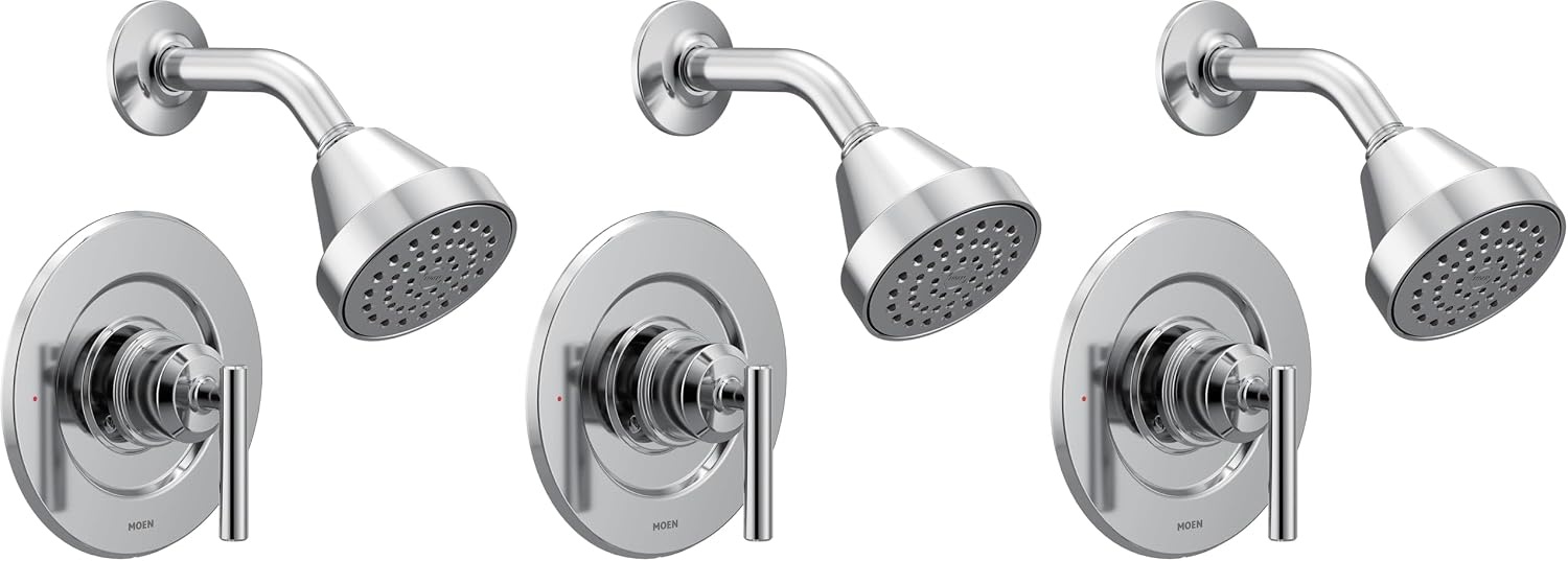 image:imageMoen Gibson Chrome PosiTemp Pressure Balancing EcoPerformance Modern Shower Trim Valve Required T2902EPChrome