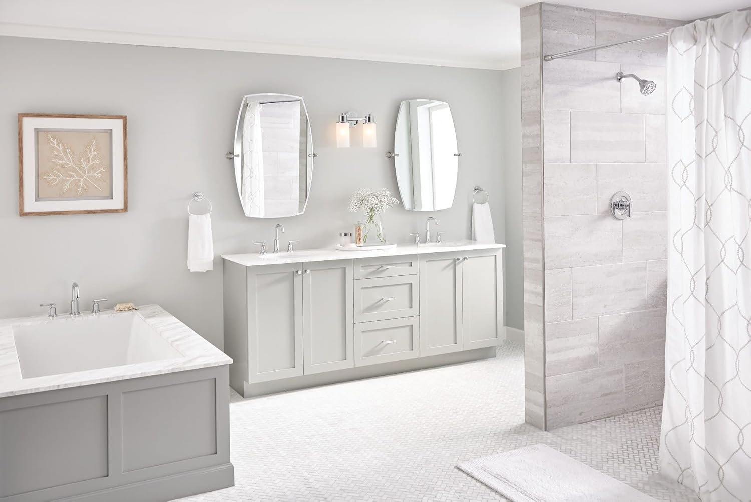 image:imageMoen Gibson Chrome Pressure Balancing EcoPerformance Showerhead Shower Handle and Tub Spout PosiTemp Valve Required T2903EPChrome