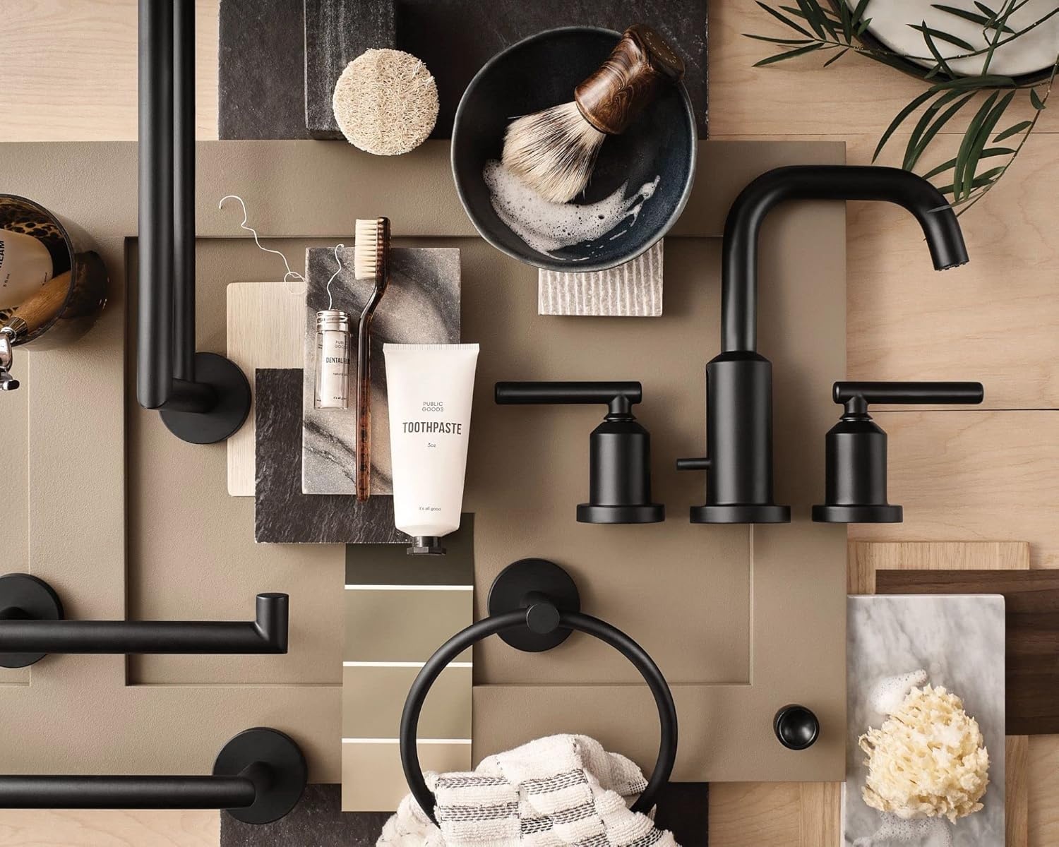 image:imageMoen Gibson Matte Black TwoHandle Widespread High Arc Modern Bathroom Sink Faucet Modern Bathroom Faucet for Three Hole Bath Sinks Valve Required T6142BLMatte Black