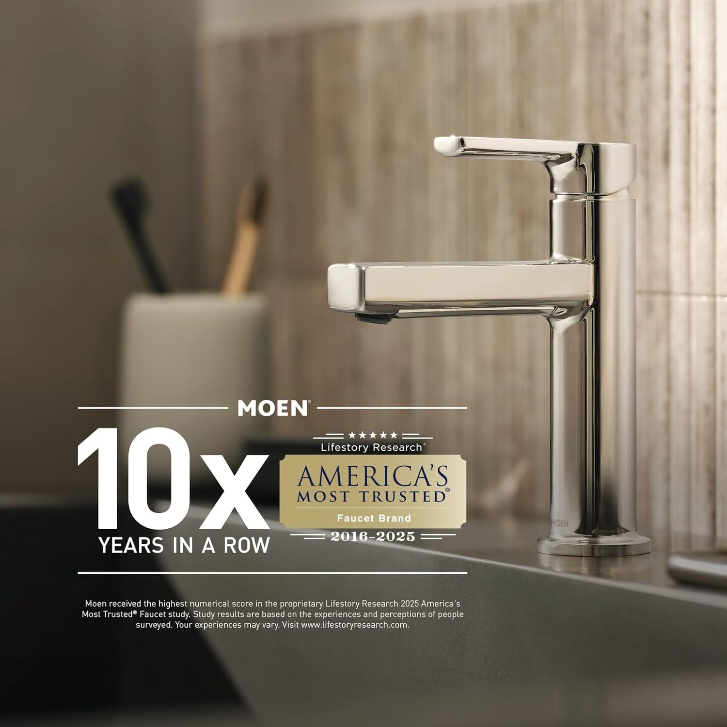image:imageMoen Gibson OneHandle Single Hole Modern Bathroom Sink Faucet with Optional Deckplate Matte Black 6145BLChrome