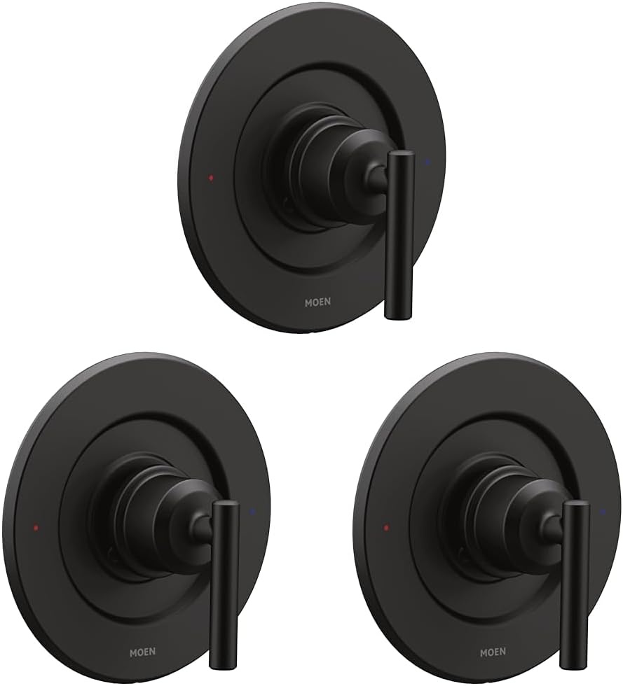image:imageMoen Gibson Pressure Balancing Modern Shower Lever Handle PosiTemp Valve Required Matte Black T2901BLMatte Black