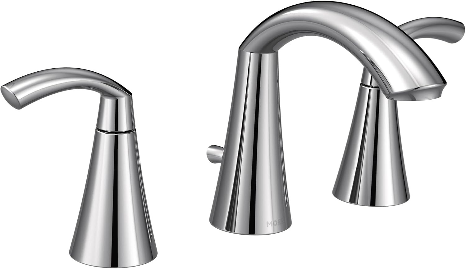 image:imageMoen Glyde Brushed Nickel TwoHandle 8Inch Widespread High Arc Modern Bathroom Sink Faucet Valve Required T6173BNChrome