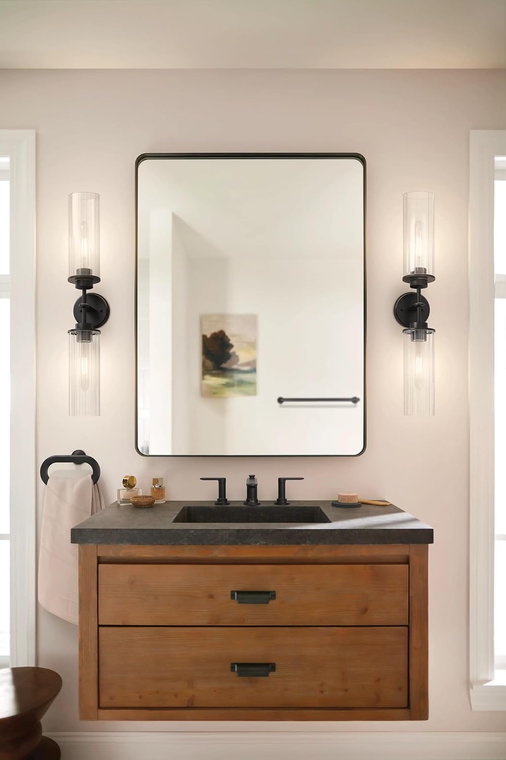image:imageMoen Greenfield Matte Black TwoHandle Widespread Bathroom Sink Faucet TV6507BL