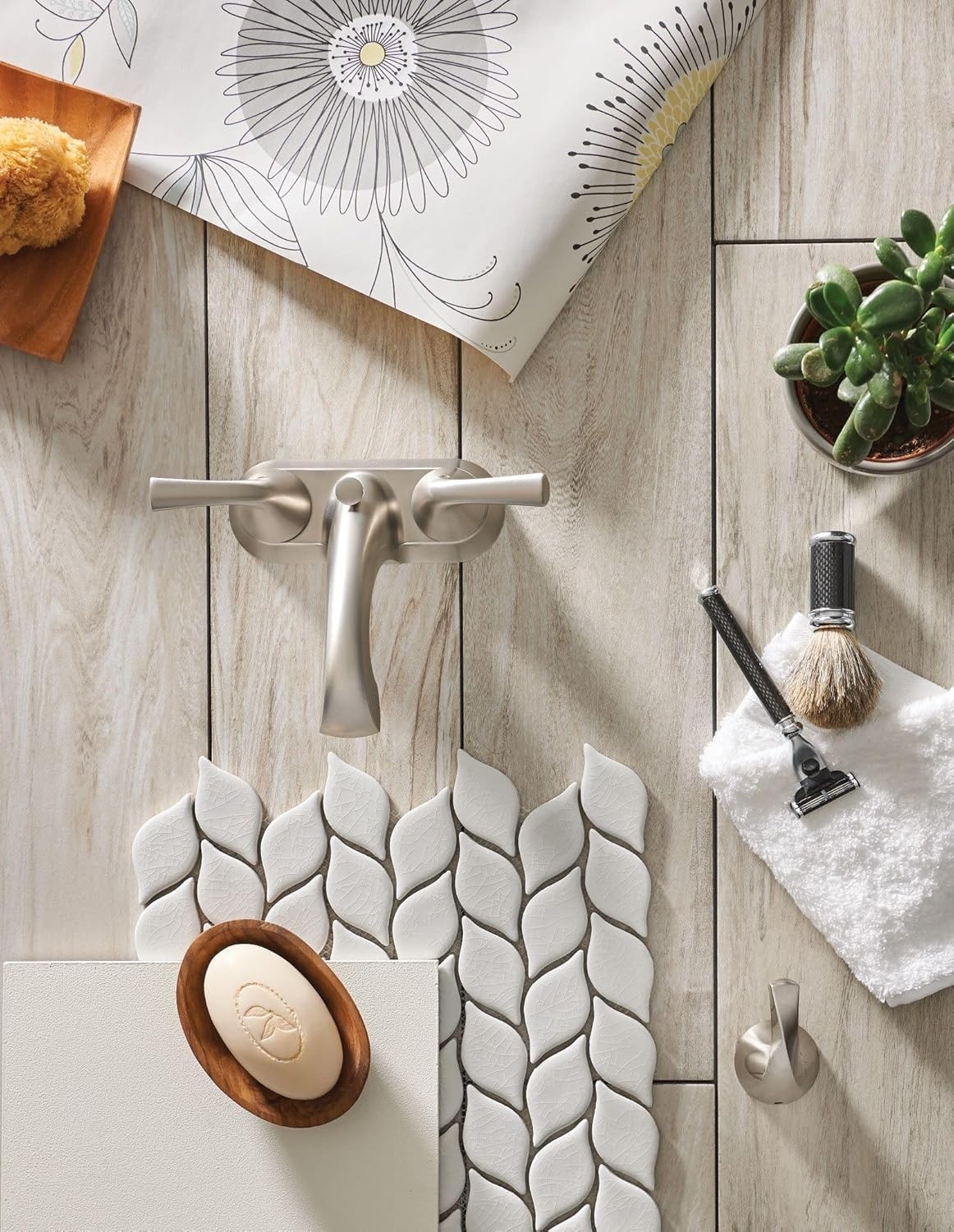 image:imageMoen Haber Spot Resist Brushed Nickel TwoHandle 4 Centerset Bathroom Faucet for 3Hole Sinks 84768SRNNo Size