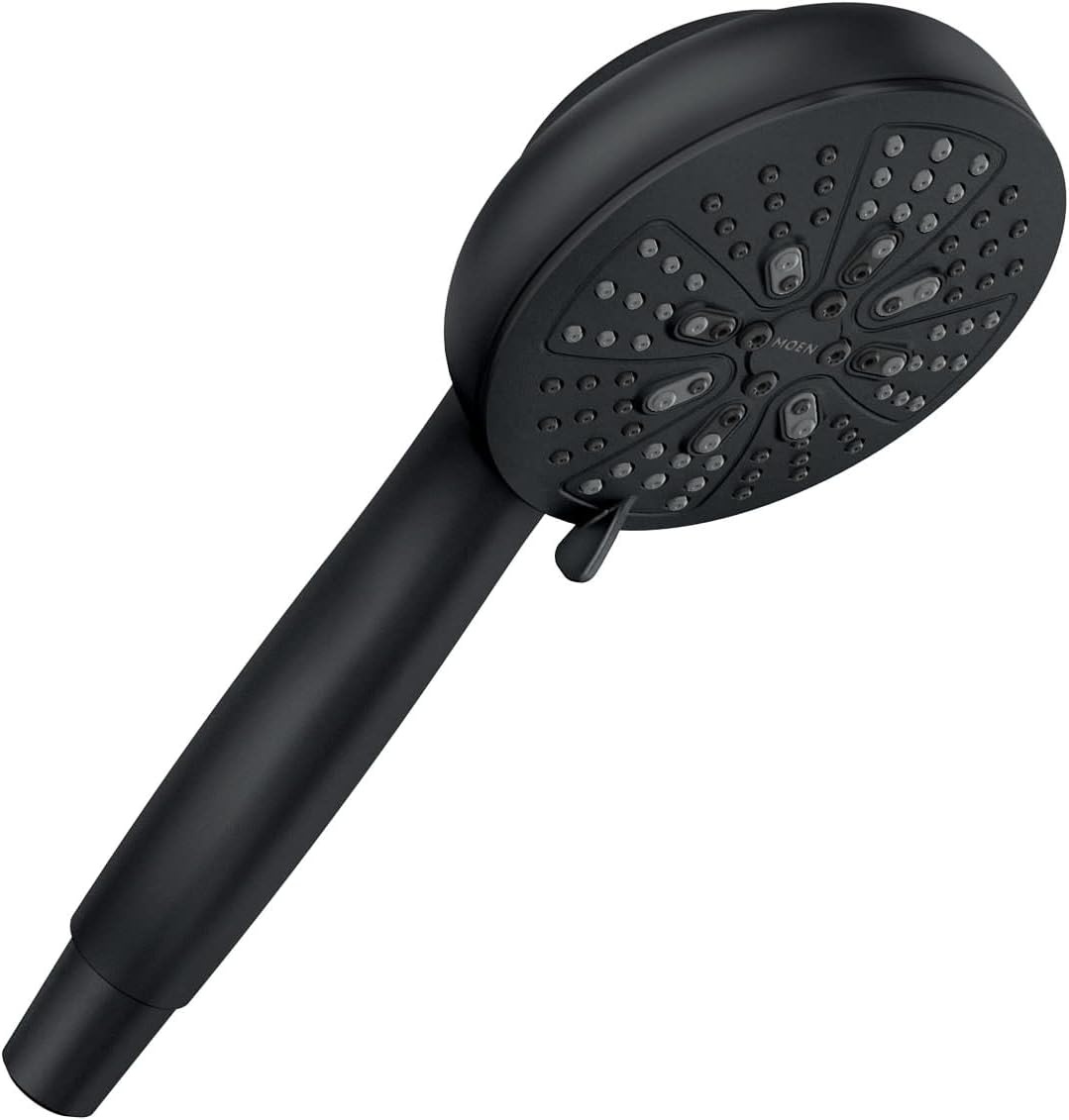 image:imageMoen Hydro Energetix Matte Black High Pressure Shower Head with Handheld Sprayer Featuring 8 Spray Settings 200H0BLPack of 1