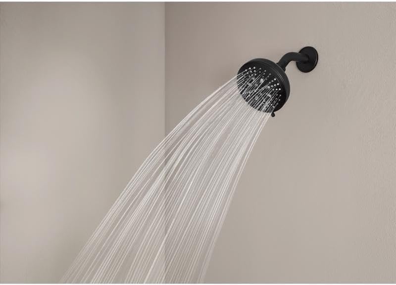image:imageMoen Hydro Energetix Matte Black High Pressure Shower Head with Handheld Sprayer Featuring 8 Spray Settings 200W0BL