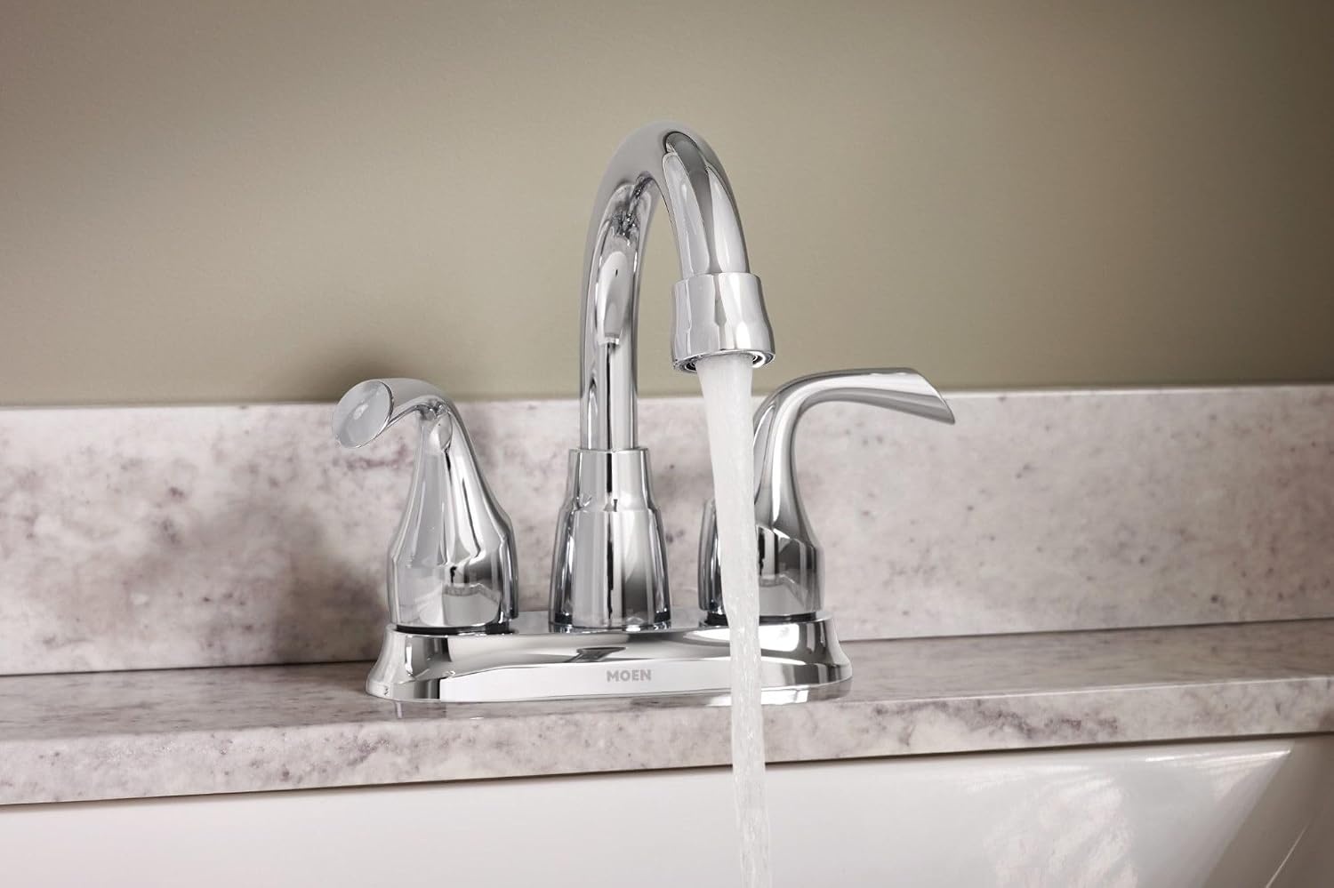 image:imageMoen Idora Chrome TwoHandle Centerset Bathroom Sink Faucet with Drain Assembly 84115Chrome