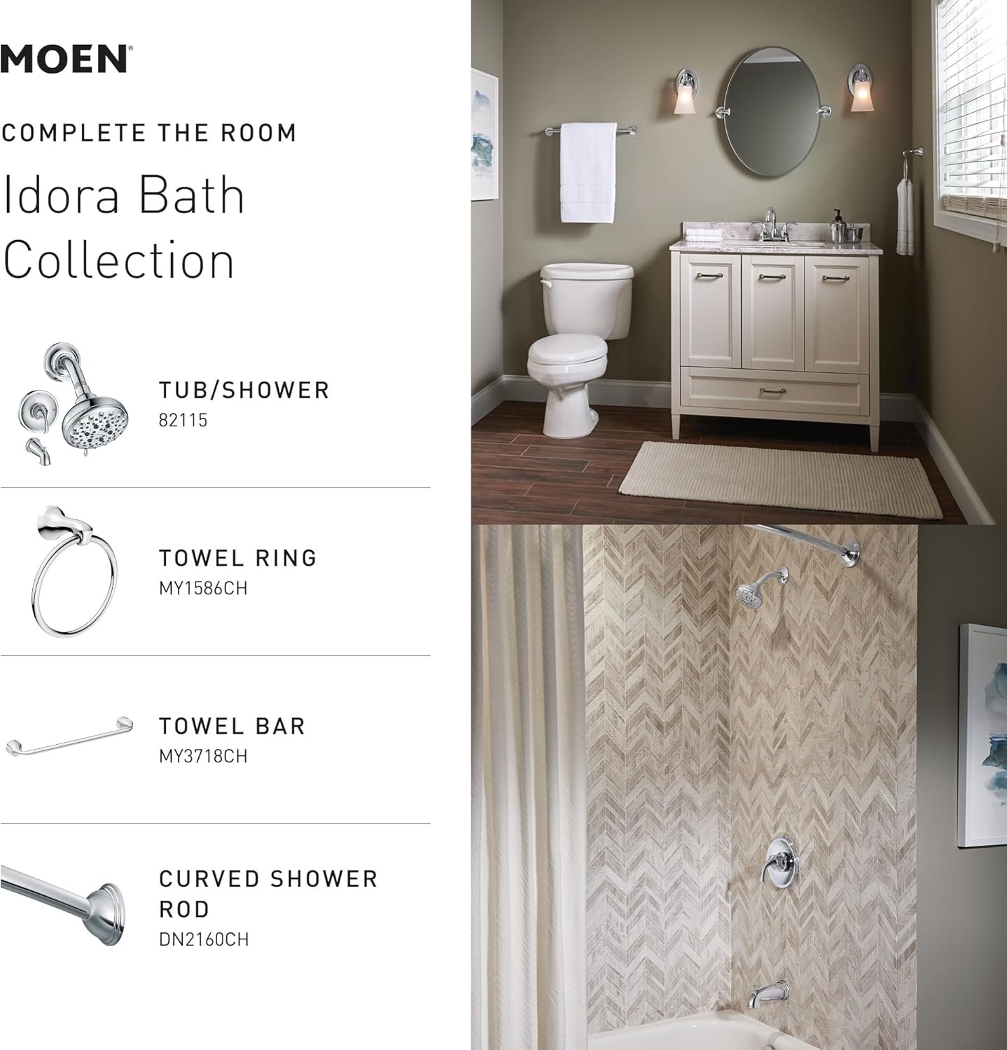 image:imageMoen Idora Chrome TwoHandle Centerset Bathroom Sink Faucet with Drain Assembly 84115Chrome