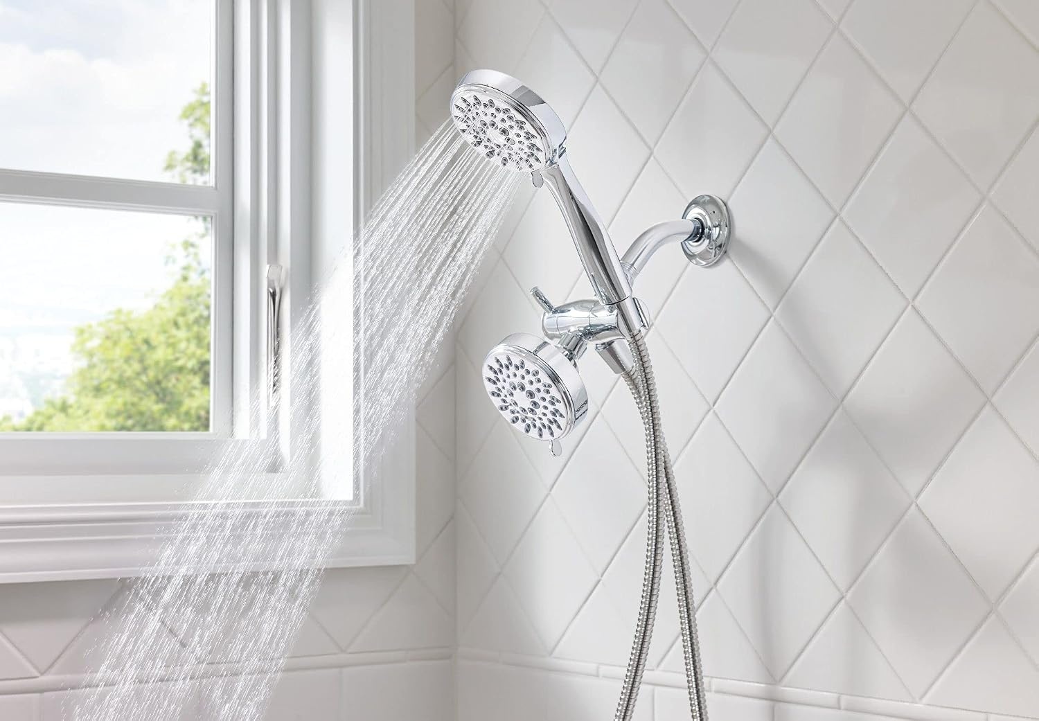 image:imageMoen Ignite Chrome Fivefunction Shower Head With 25 GPM HighPressure Spray 20090Chrome
