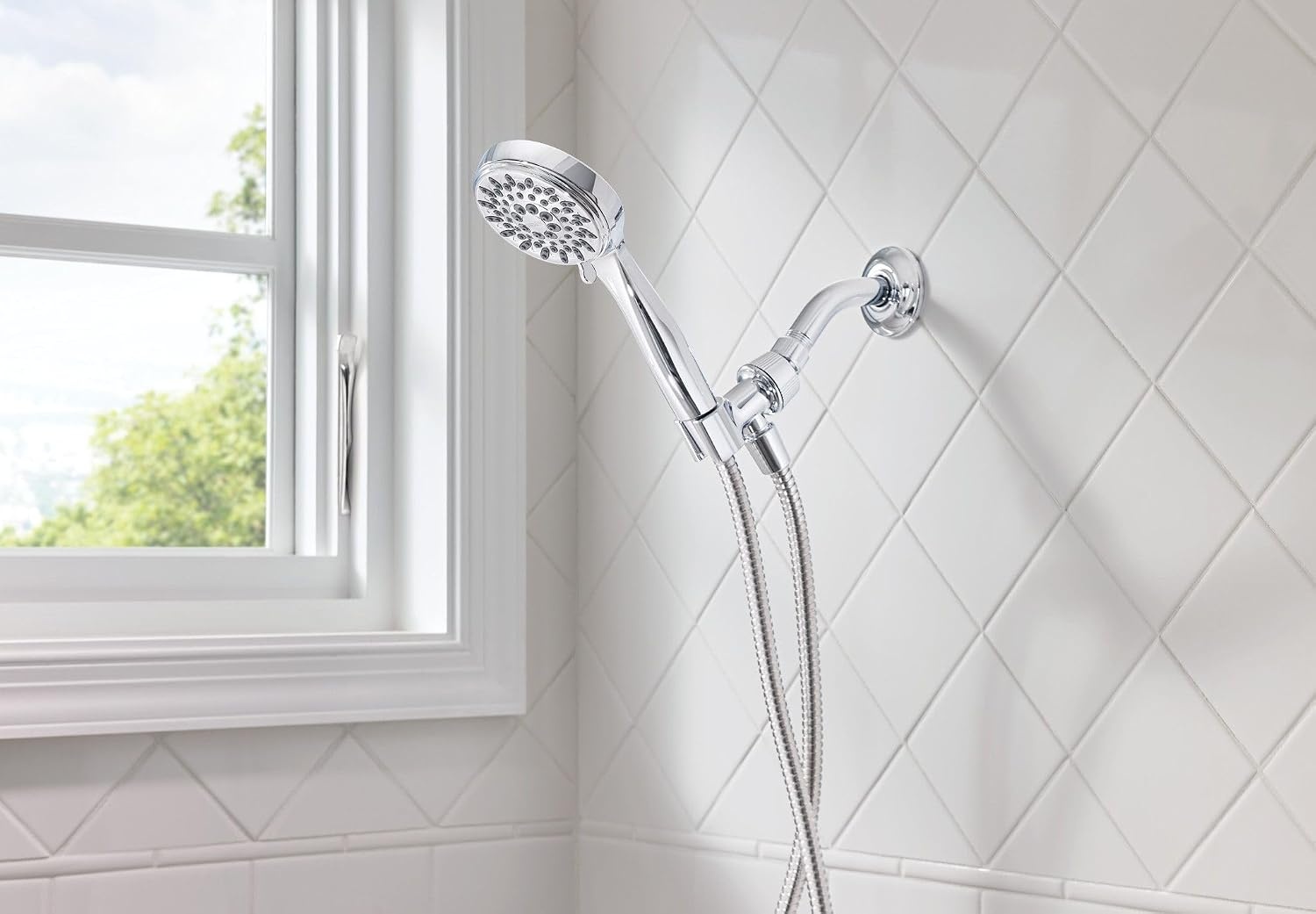 image:imageMoen Ignite Chrome Fivefunction Shower Head With 25 GPM HighPressure Spray 20090Chrome