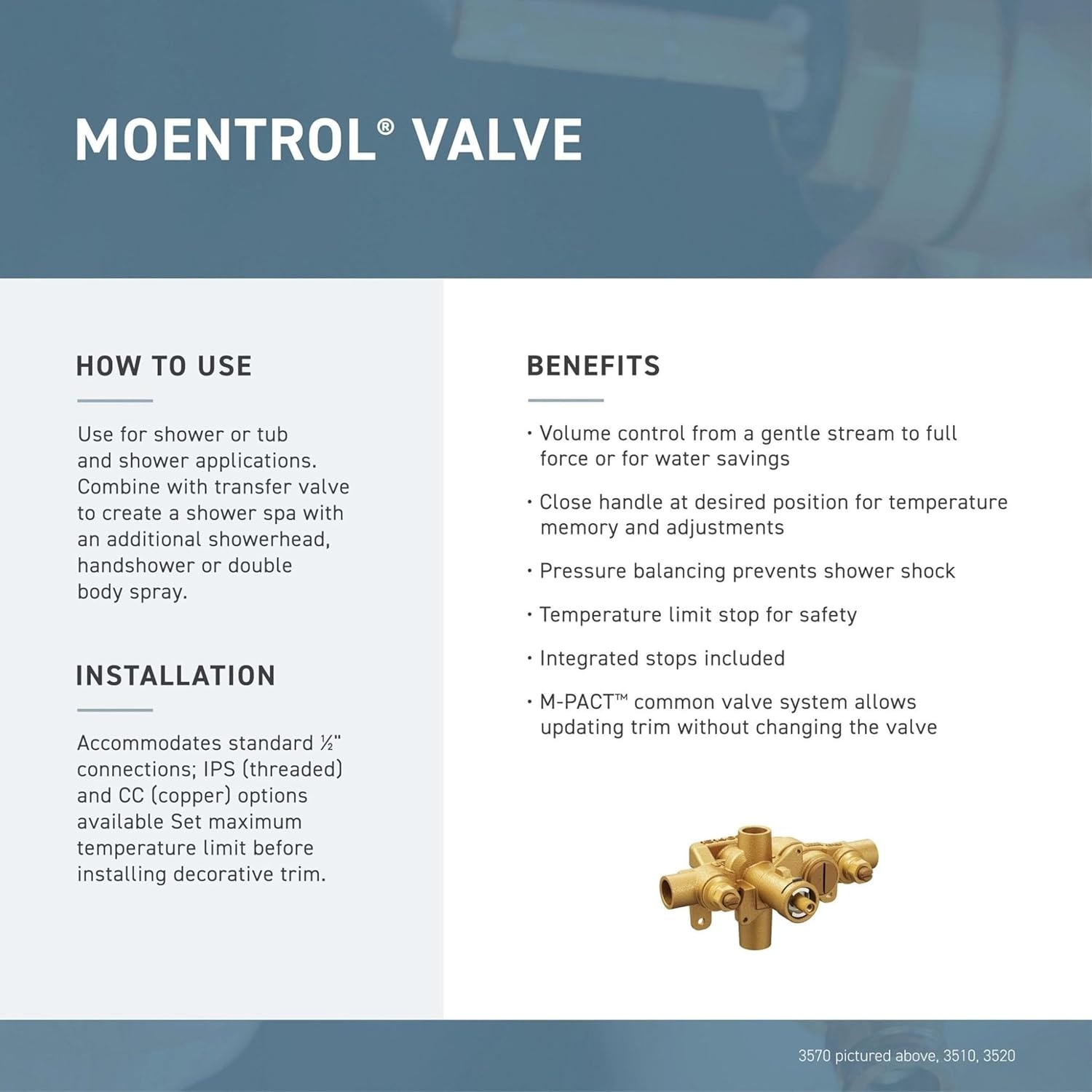 image:imageMoen Kingsley Oil Rubbed Bronze Traditional 1Handle Moentrol Tub and Shower Valve Trim Kit Valve Required T3111ORBBrushed Nickel