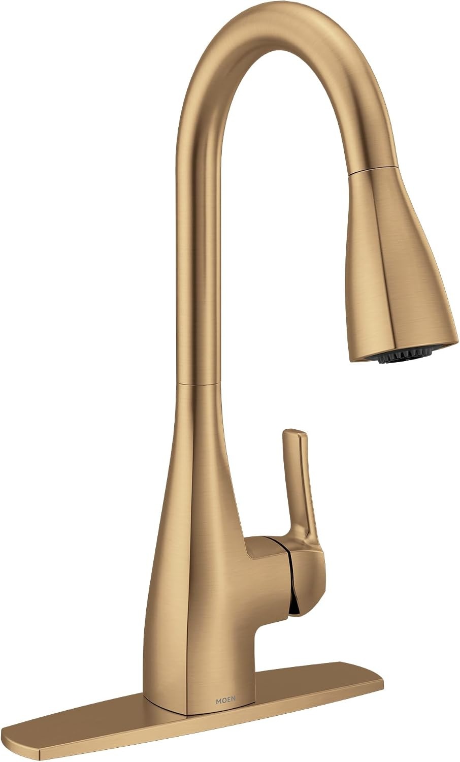image:imageMoen Kiran Bronzed Gold OneHandle High Arc Pulldown Kitchen Faucet with Power Clean 87599BZGBronzed Gold