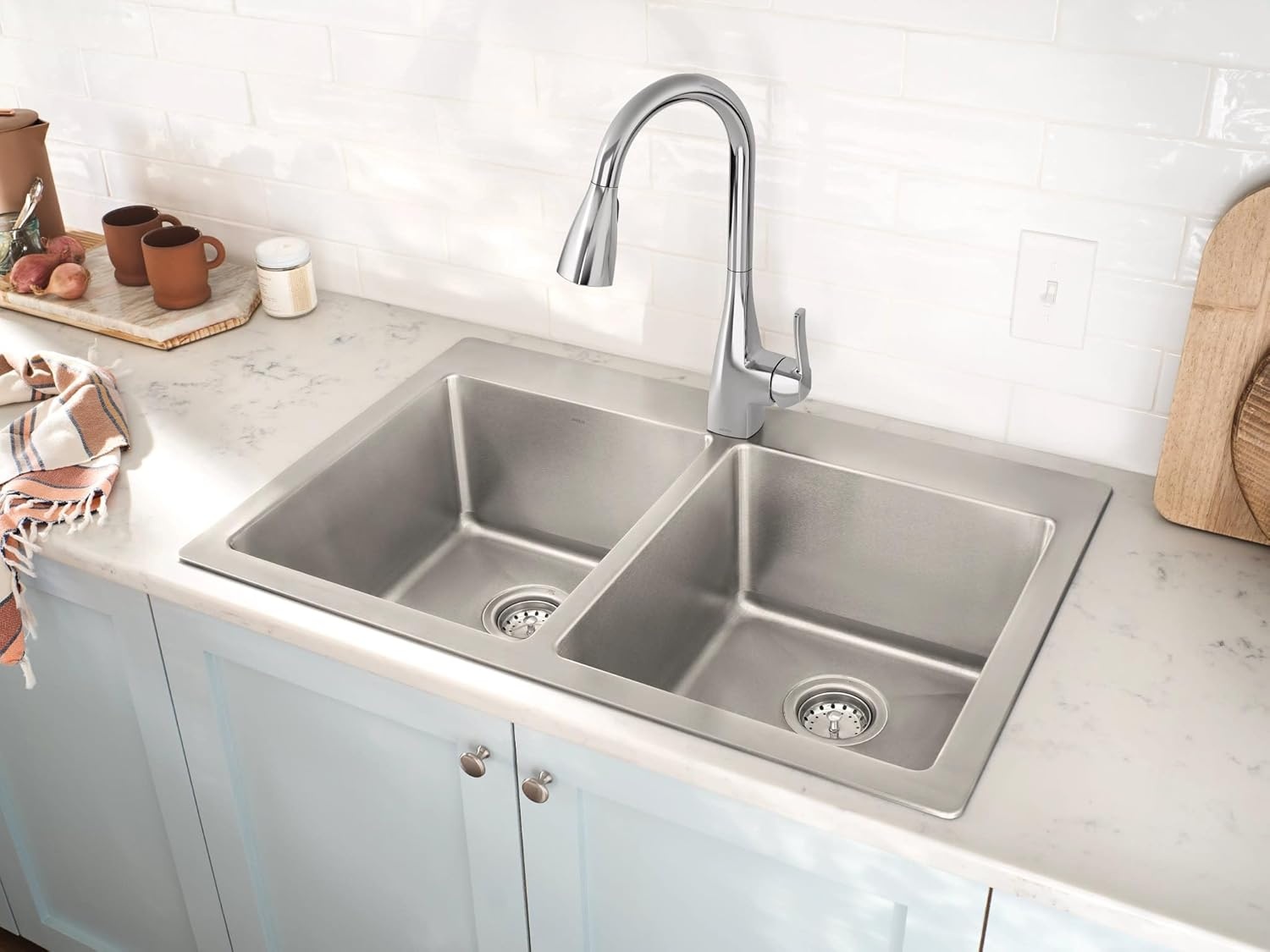 image:imageMoen Kiran Bronzed Gold OneHandle High Arc Pulldown Kitchen Faucet with Power Clean 87599BZGChrome
