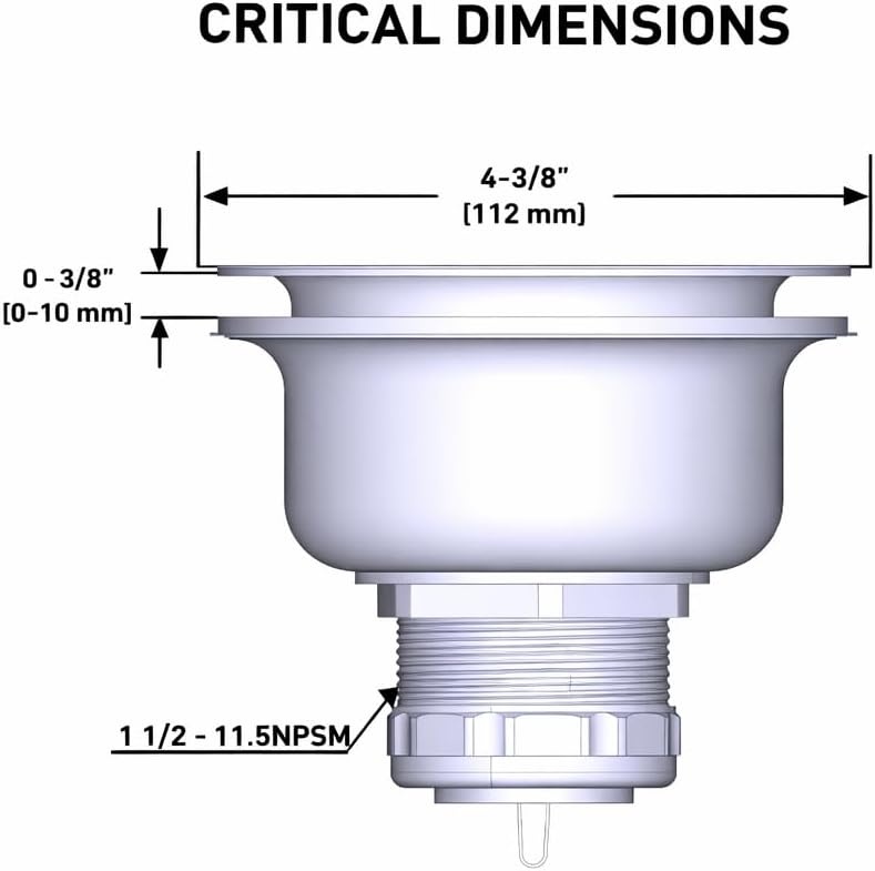 image:imageMoen Kitchen Sink Strainer Basket with Drain Assembly Stainless Steel 22036Stainless
