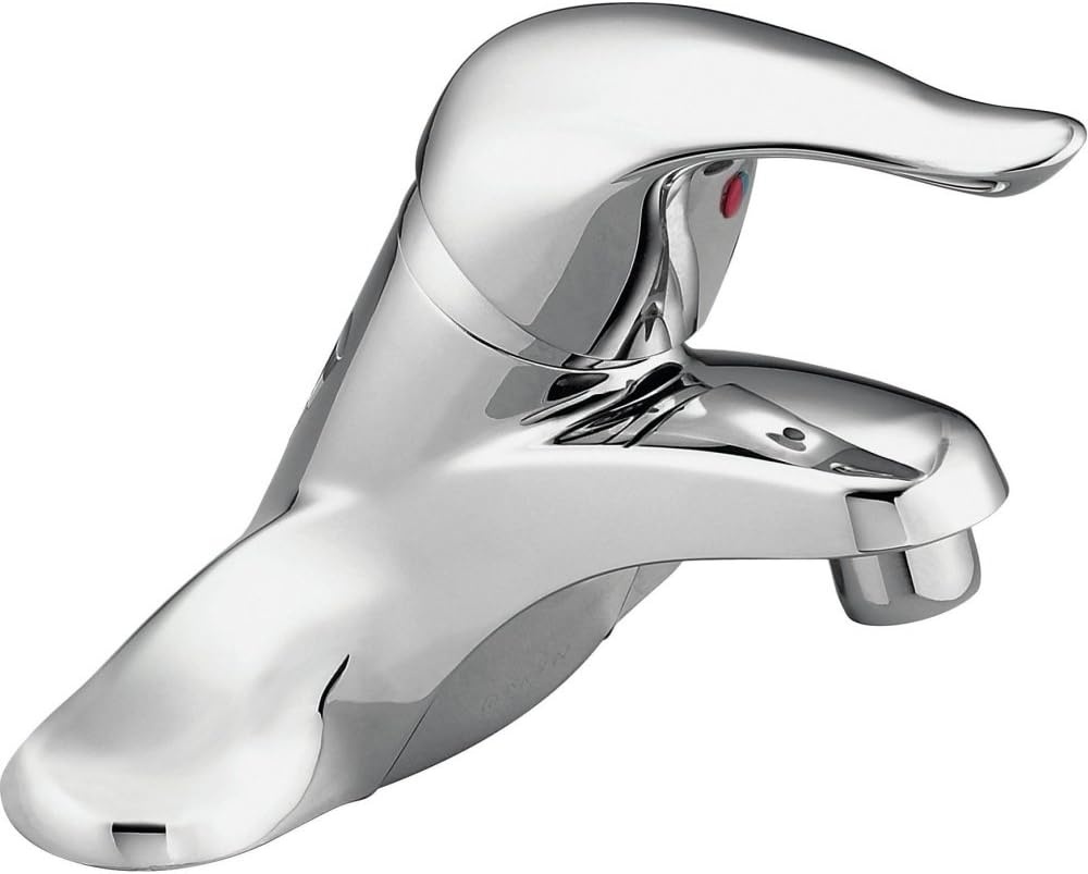 image:imageMoen L4601 Chateau 4Inch Centerset Single Handle LowArc Bathroom Faucet without Drain Assembly Chrome