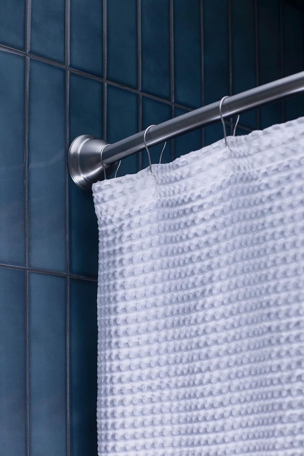 image:imageMoen MDN2170CH Magnetix 60inch Curved Adjustable Single Shower Curtain Rod ChromeBrushed Nickel