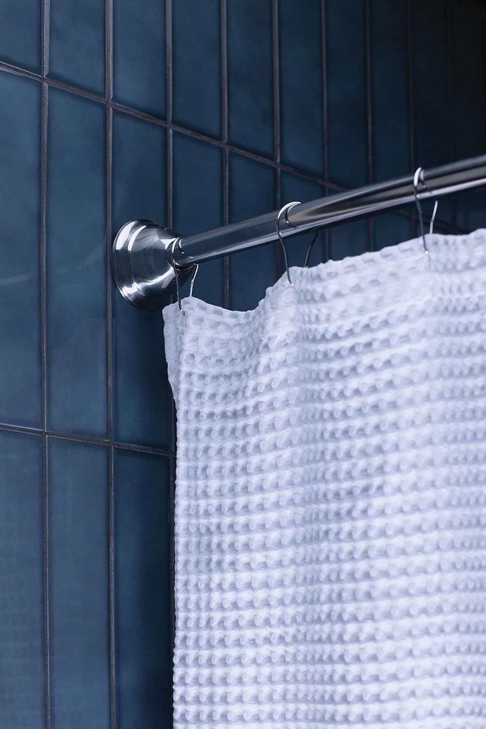 image:imageMoen MDN2170CH Magnetix 60inch Curved Adjustable Single Shower Curtain Rod ChromeChrome