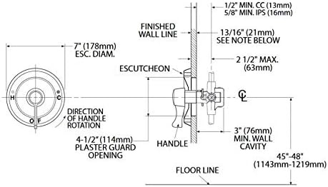 image:imageMoen MDura PosiTemp Shower Trim Kit Commercial 7Inch Classic Shower Valve Control Trim Kit Valve Required Sold Separately Brushed Nickel T8370CBN7Inch Shower Trim Kit Pack of 3